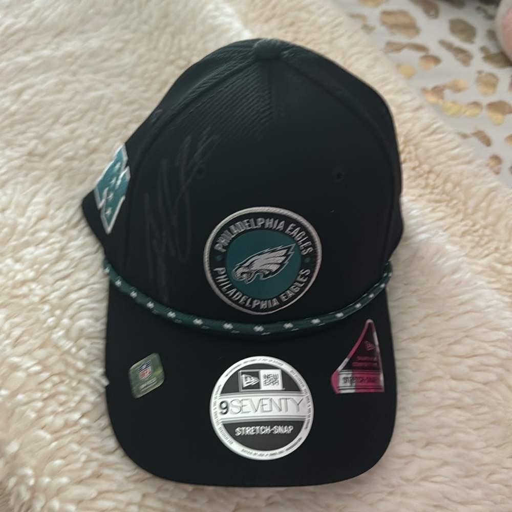 A signed Saquon Barkley Eagles Hat. Brand new never worn